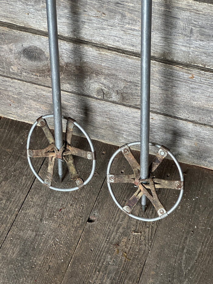 1950s Metal Downhill Ski Poles