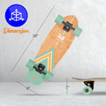 6'' Canadian And Bamboo Maple Deck Skateboard - Mini Cruiser Skateboard, Designed For Kids, Teens, And Adults (Green)