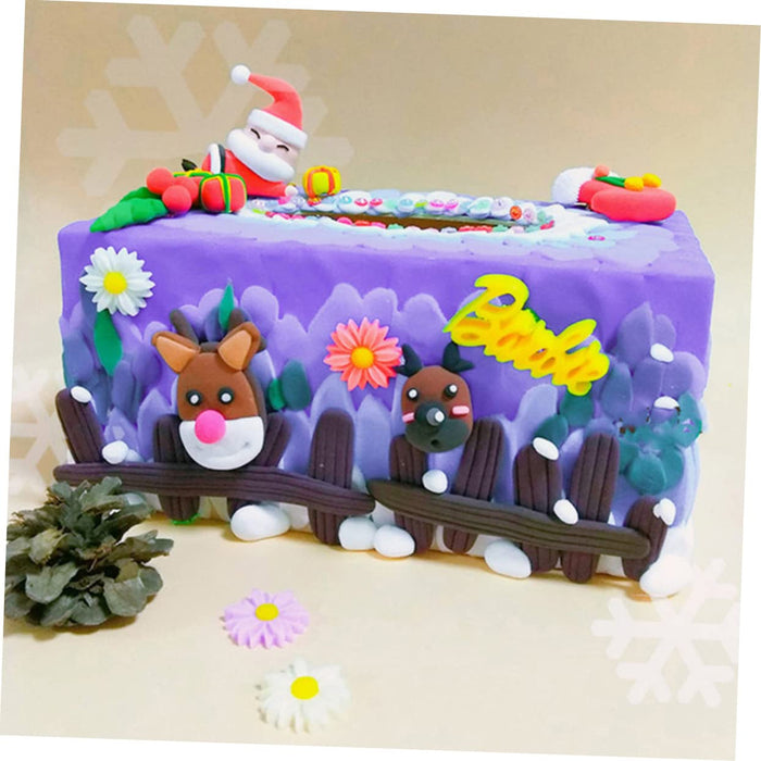6pcs Box DIY Tissue Box Tissue Holder for Craft Paper Towel Dispenser Blank Wood Blank Crafting