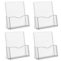 Acrylic Brochure Holder, 8.5 x 11 inches Clear Acrylic Literature Holder Plastic Flyer Display Stand (4 Pack)