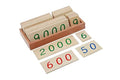 Adena Montessori Materials-Small Wooden Number Cards with Box (1-9000)