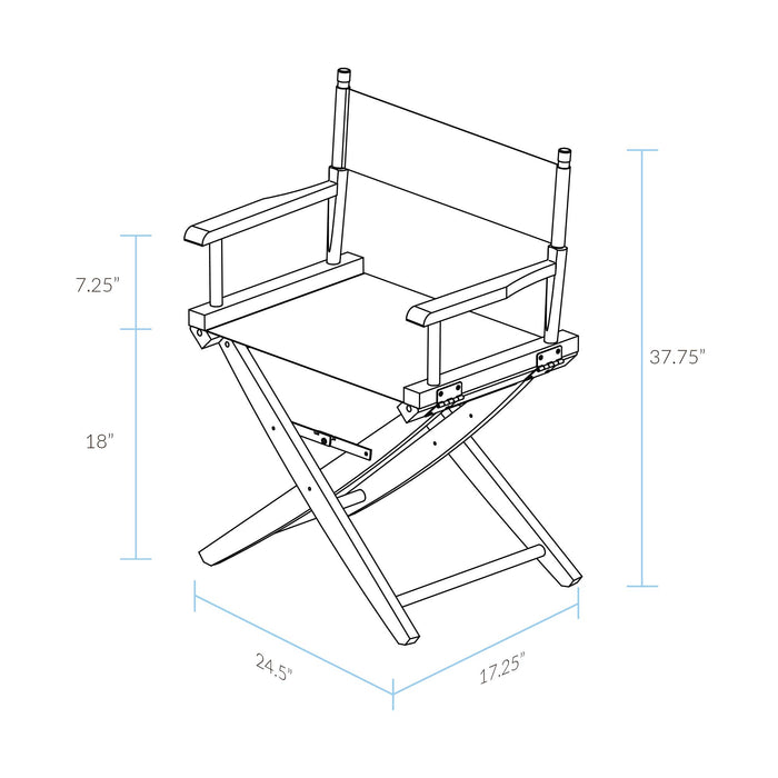American Trails Extra-Wide Premium 18" Director's Chair Mission Oak Frame with Natural Canvas