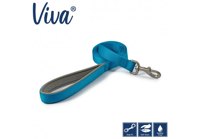 Ancol | Dog Lead | Viva Padded Nylon - Blue