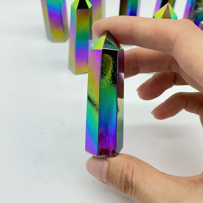 Aura Obsidian Tower Points Wholesale -Wholesale Crystals