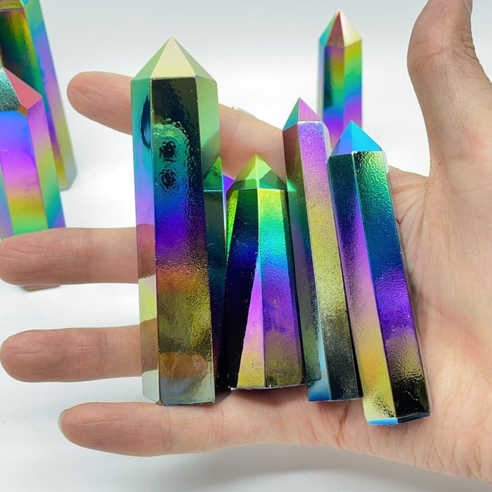 Aura Obsidian Tower Points Wholesale -Wholesale Crystals