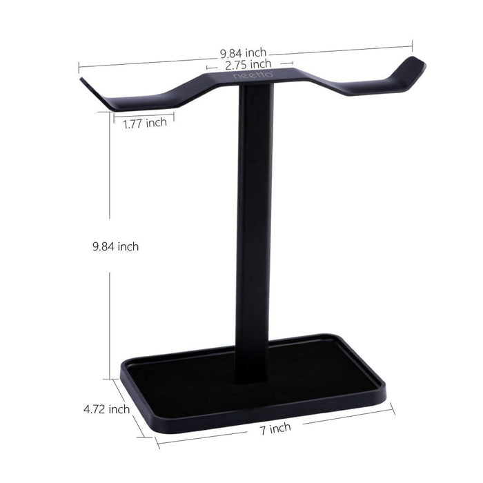 Avantree Neetto HS908 - Dual Headphones Stand for Desk, Aluminum Alloy & Metal Gaming Headsets Holder Hanger