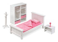 Badger Basket 13-Piece Bedroom Furniture Set for 18 Inch Dolls – Includes Bed, Armoire, Nightstand & Accessories