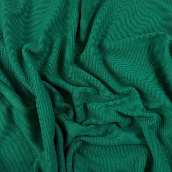 Bamboo Cotton 2×2 Rib - Holly Green