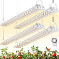 Barrina TX72 Grow Light, Full Spectrum, 288W, 4FT, 4 Pack, 3000k+6500k+660nm, with Mechanical Timer, Linkable for