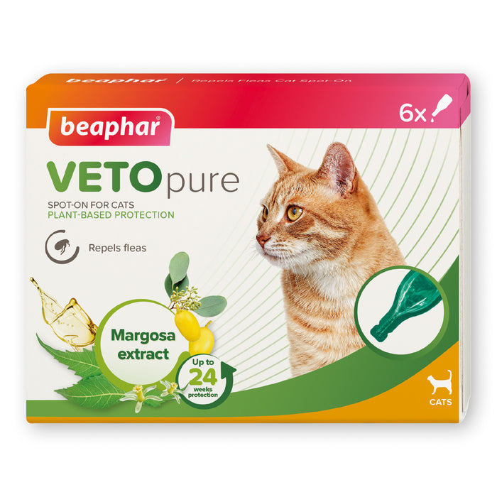 Beaphar | Cat Flea Repellent | VETOpure Natural Spot On Treatment