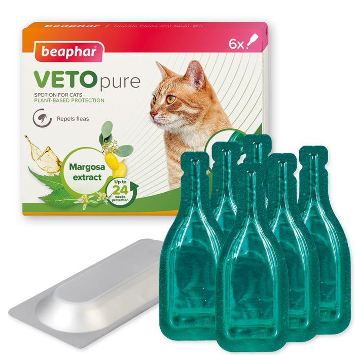 Beaphar | Cat Flea Repellent | VETOpure Natural Spot On Treatment