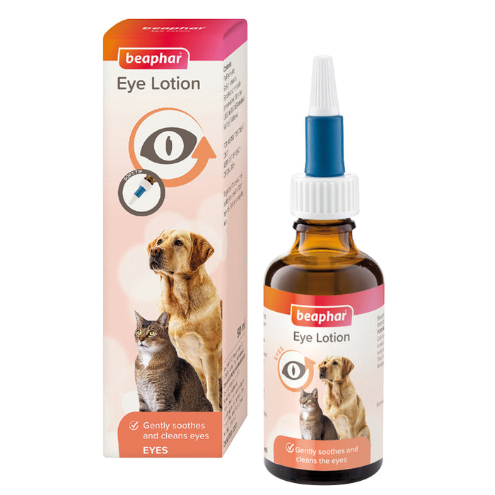 Beaphar Dog & Cat Eye Lotion Drops 50ml | Gentle Eye Cleaner & Tear Stain Remover