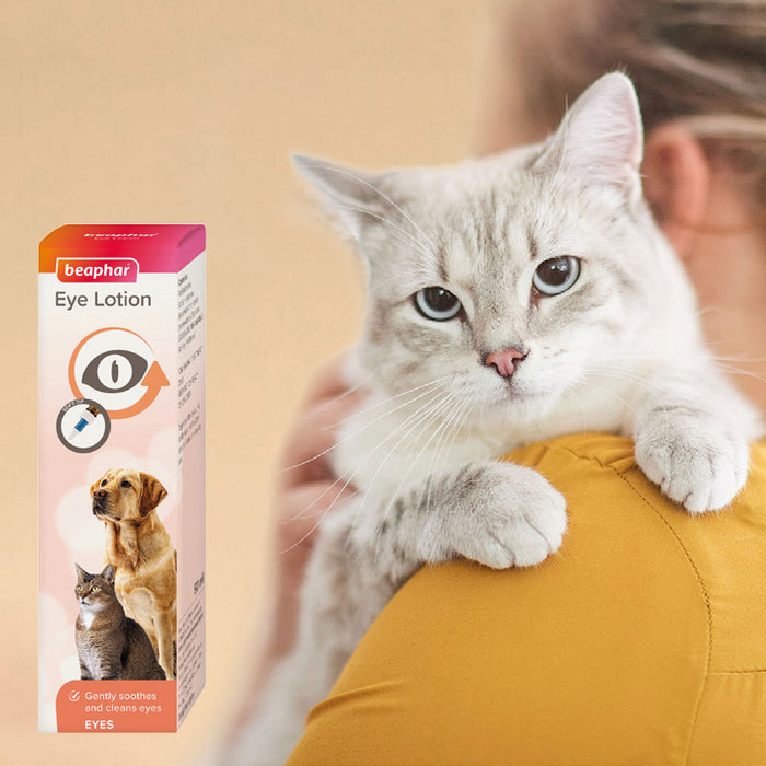 Beaphar Dog & Cat Eye Lotion Drops 50ml | Gentle Eye Cleaner & Tear Stain Remover