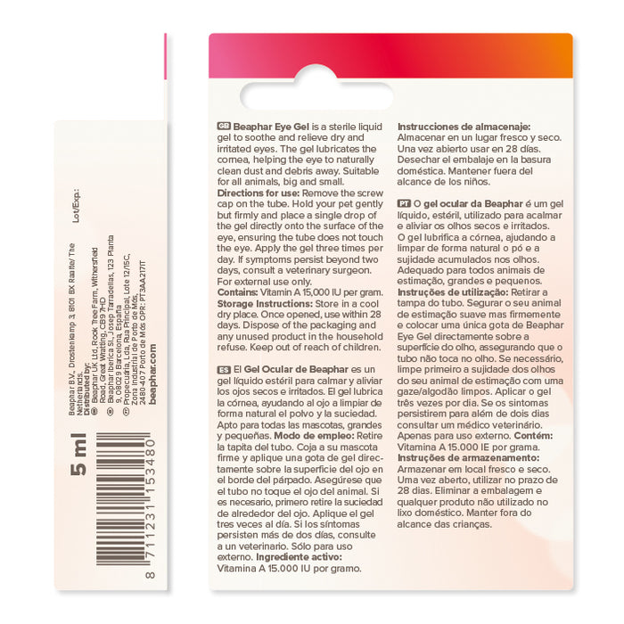 Beaphar Eye Gel - Eye Care for Cats, Dogs & Small Animals (5ml)