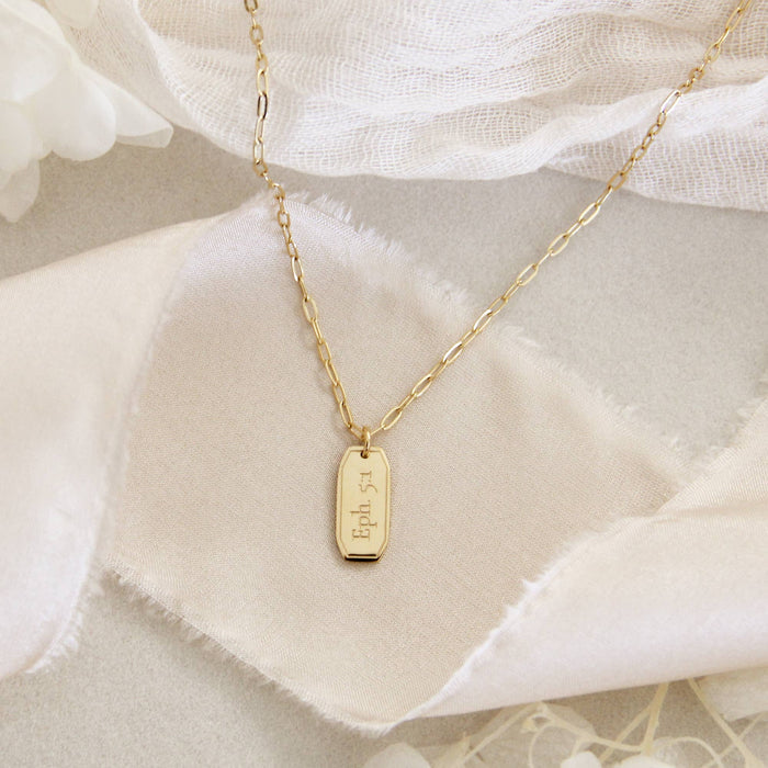 Beloved Necklace, Ephesians 5:1: Silver
