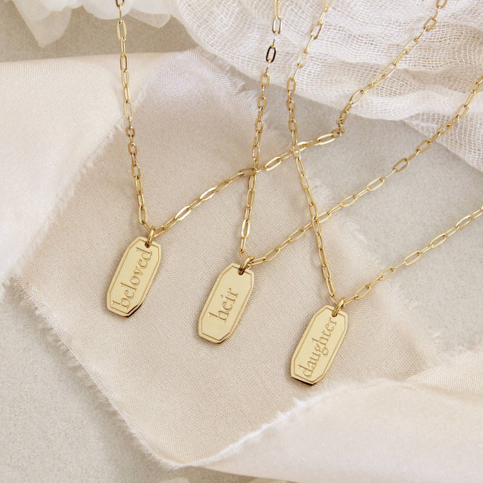 Beloved Necklace, Ephesians 5:1: Silver