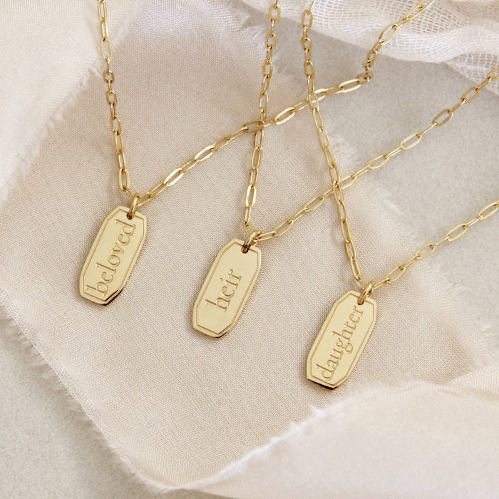 Beloved Necklace, Ephesians 5:1: Silver