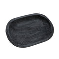 Bloomingville Hand-Carved Paulownia Wood Bowl, Black