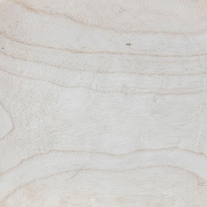 Bloomingville Hand-Carved Paulownia Wood Bowl with Whitewashed Finish
