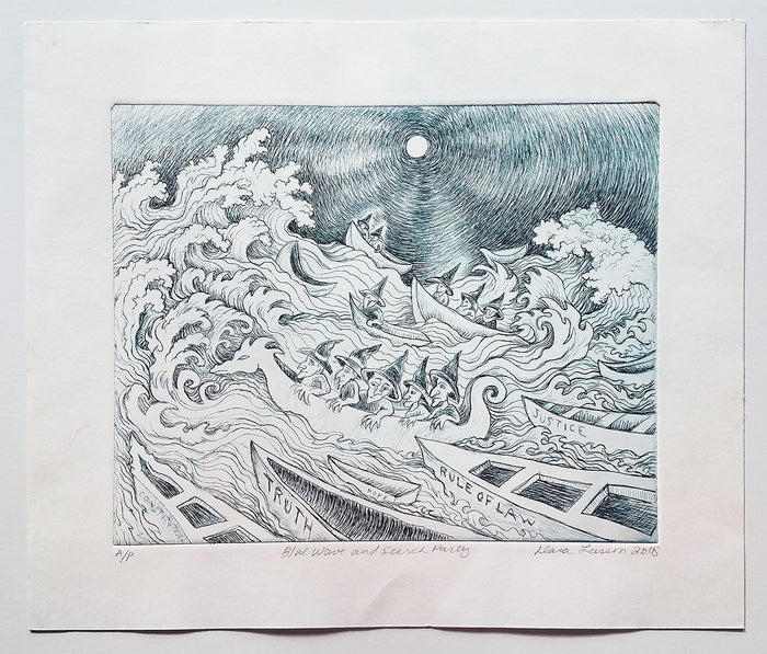 "Blue Wave and Search Party" by Dara Larson