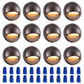 BTNHPLite LED Deck Lights, 2700K Soft Warm White, Aluminum, 12-Pack, Model JC-HM-SL01, IP65, 2.5W, 180