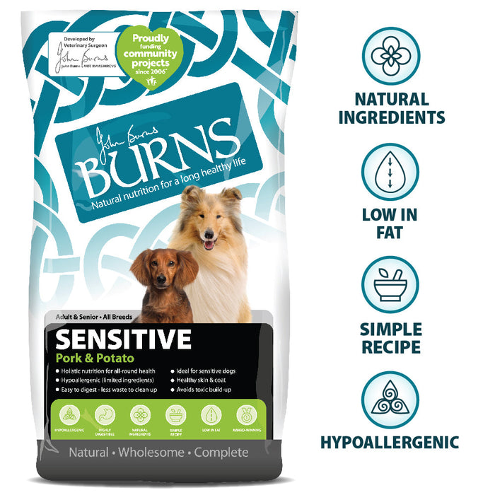 Burns Sensitive Pork & Potato Adult Holistic Grain Free Dry Dog Food