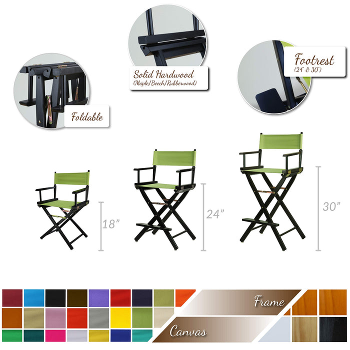 Casual Home 230-00/021-34 Director Chair 30" - Bar Height Natural Frame/Gold Canvas