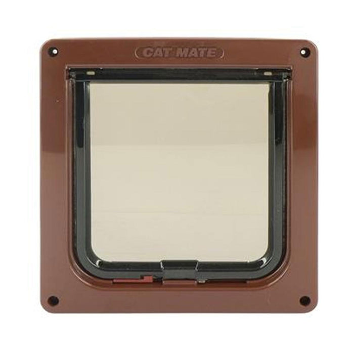 Brown cat flap