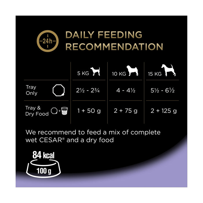 Cesar Juicy Hotpot Selection with Beef, Chicken & Lamb Wet Dog Food 8 x 150g