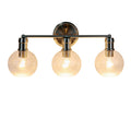 Chloe Lighting OXA 3 Light Vanity Bath Light 22in Wide Brushed Nickel Glass CH6S001BN22-BL3