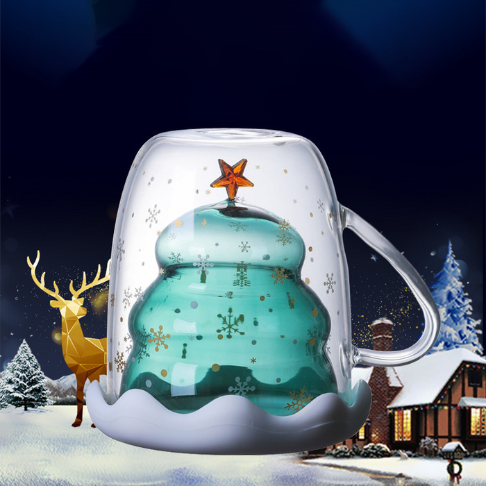 Custom Logo Christmas Tree Double Cup | Premium Corporate Gifts and Custom Gifts