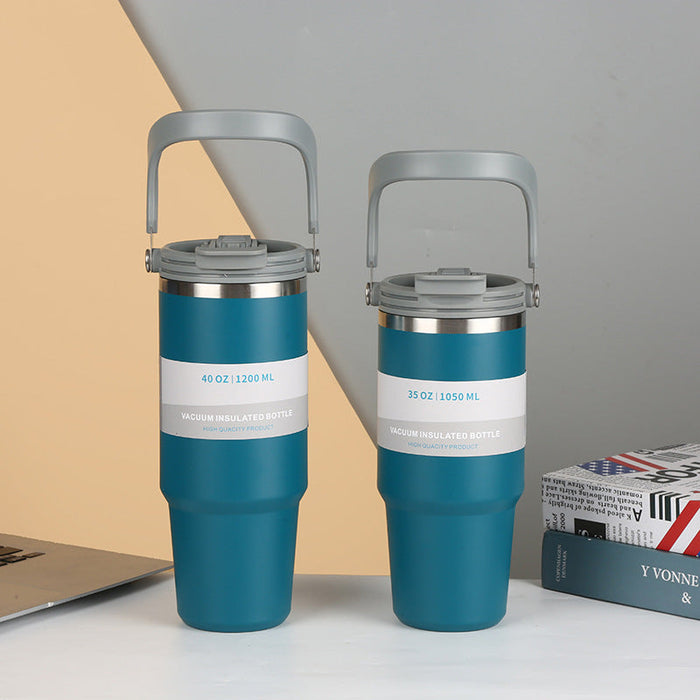 Custom Logo Double Drink Handheld Tumbler Thermos Mug | Premium Corporate Gifts and Custom Gifts