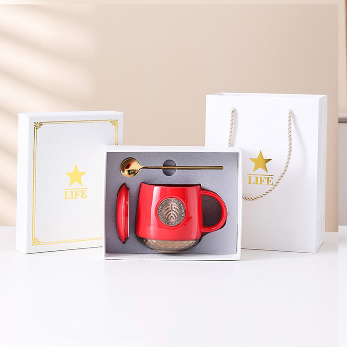 Custom Logo Metal Bronze Mug Gift Box | Premium Corporate Gifts and Custom Gifts