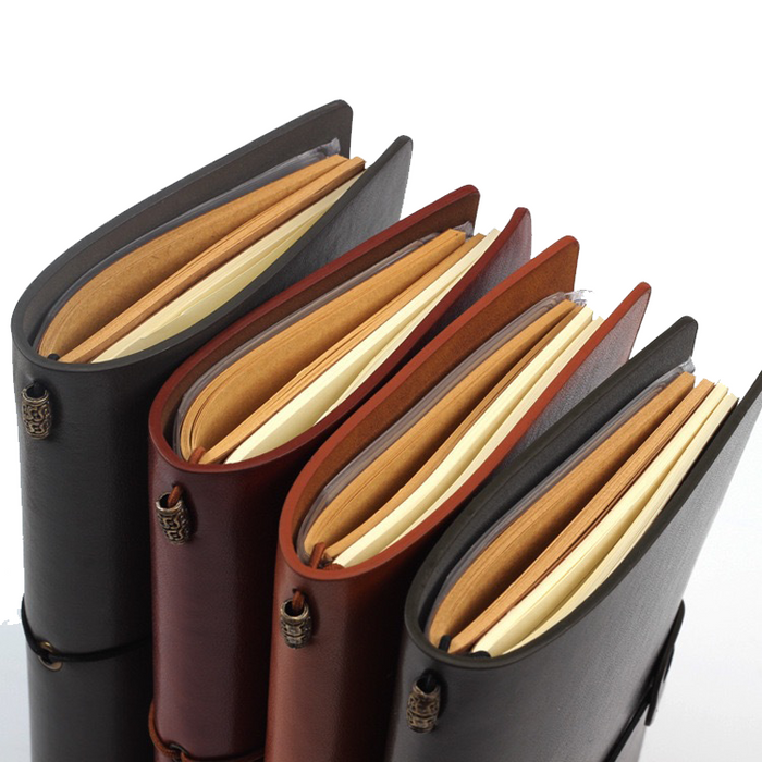 Custom Logo Retro strap travel notebook | Premium Corporate Gifts and Custom Gifts