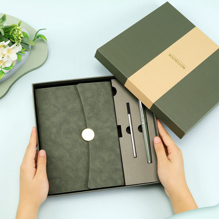 Custom Logo Round Buckle Notebook Advertising Pen Gift Box | Premium Corporate Gifts and Custom Gifts