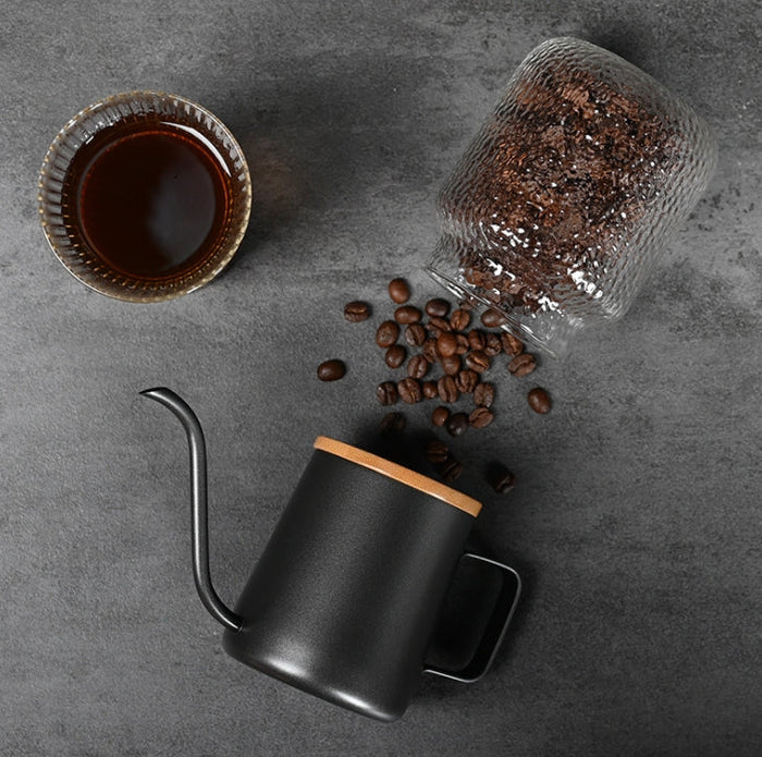 Custom Logo Stainless steel bamboo lid coffee brewing pot | Premium Corporate Gifts and Custom Gifts