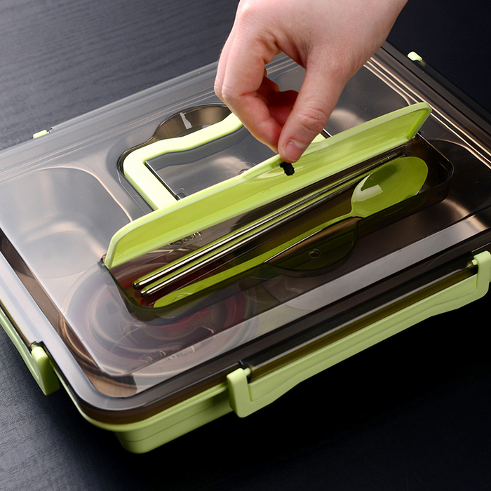 Custom Logo Stainless Steel Multi-Compartment Bento Box | Premium Corporate Gifts and Custom Gifts