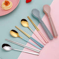 Custom Logo Stainless steel spoon and chopsticks two-piece set | Premium Corporate Gifts and Custom Gifts