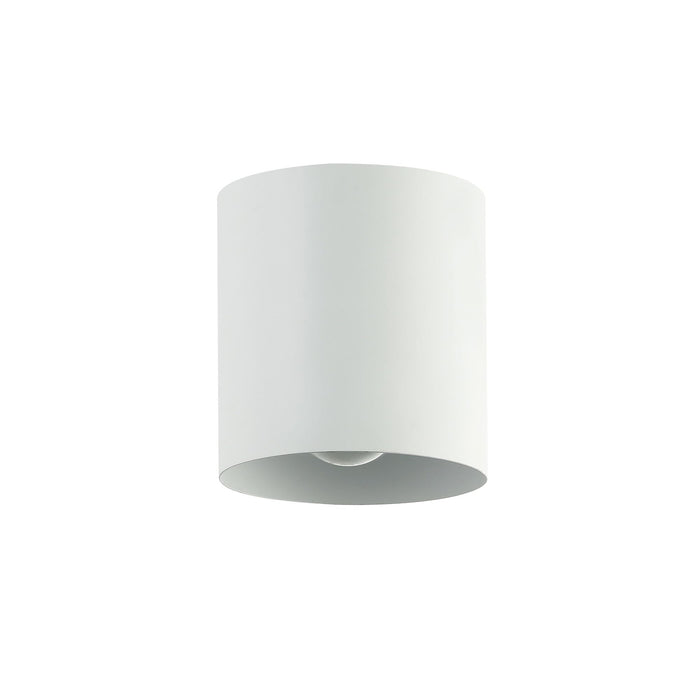 Dainolite Theron Contemporary Flush Mount Light, 6.5in, Matte White, Model TRN-41FH-MW