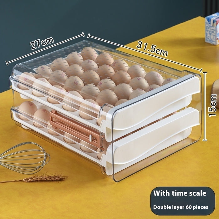 Egg Storage Box with Scale for Refrigerator