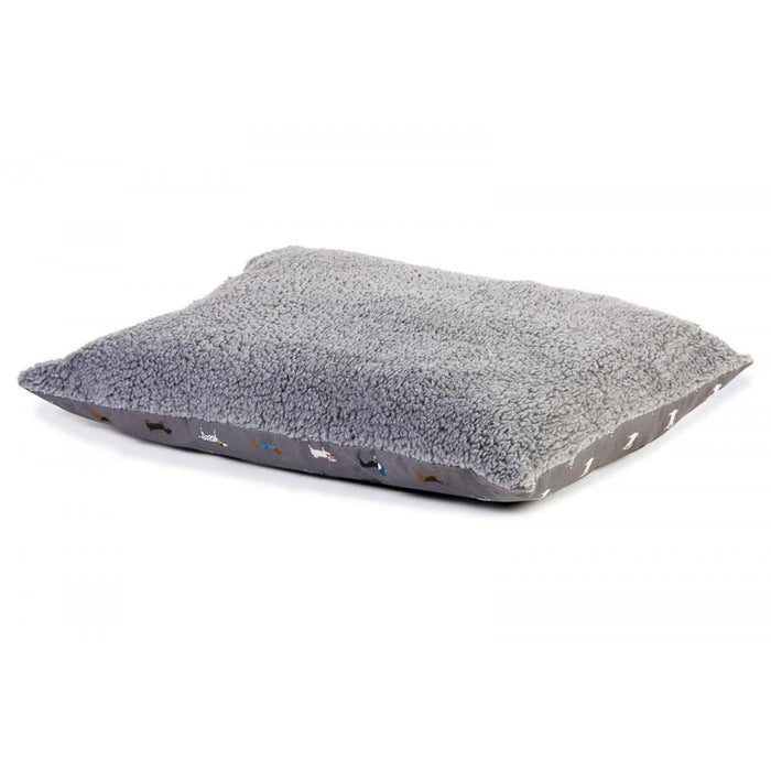 FatFace | Dog Slumber Bed | Marching Dogs Deep Duvet Mattress