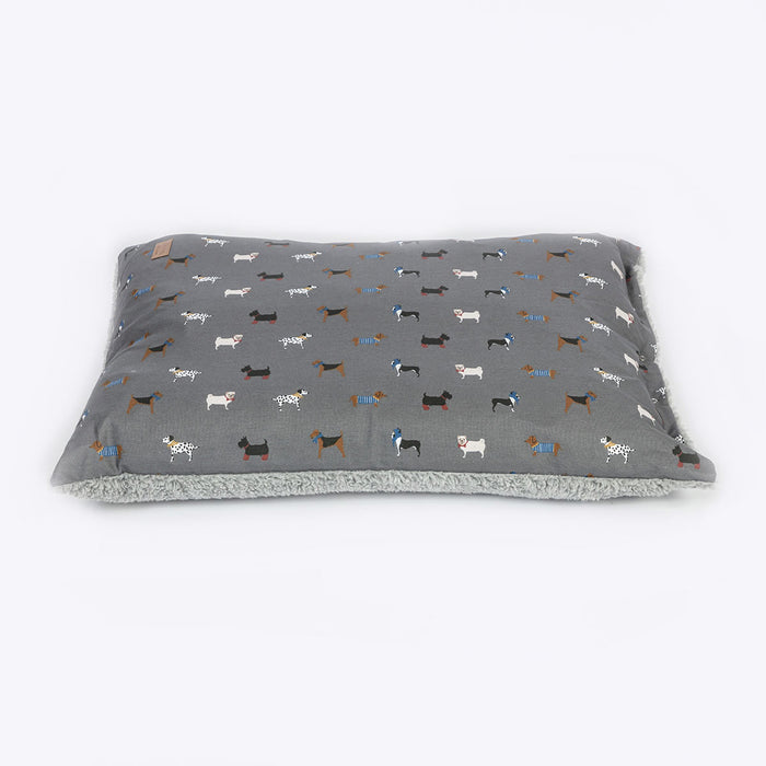 FatFace | Dog Slumber Bed | Marching Dogs Deep Duvet Mattress