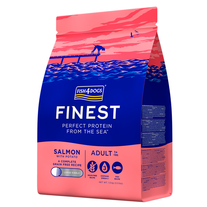 Fish4Dogs Finest Salmon with Potato Large Breed Adult Grain Free Dry Dog Food