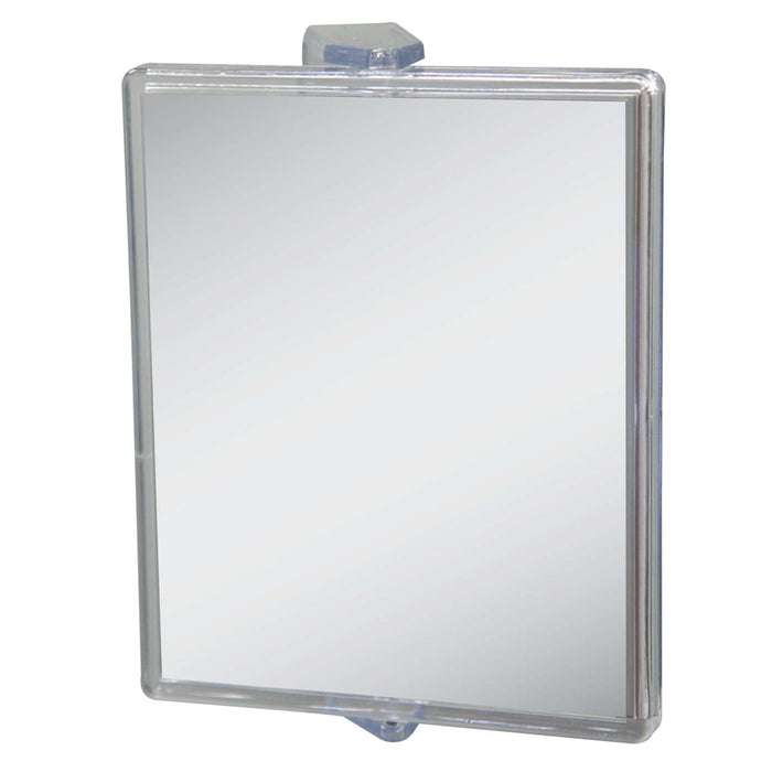 Zadro ZM05 705004415224 product photo front view, fogless swivel shower mirror with magnification & suction cup in front of a white background