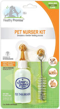 Four Paws | Pet Nurser Bottle, Teat & Brush Kit | Hand Rearing Puppy & Kitten Set