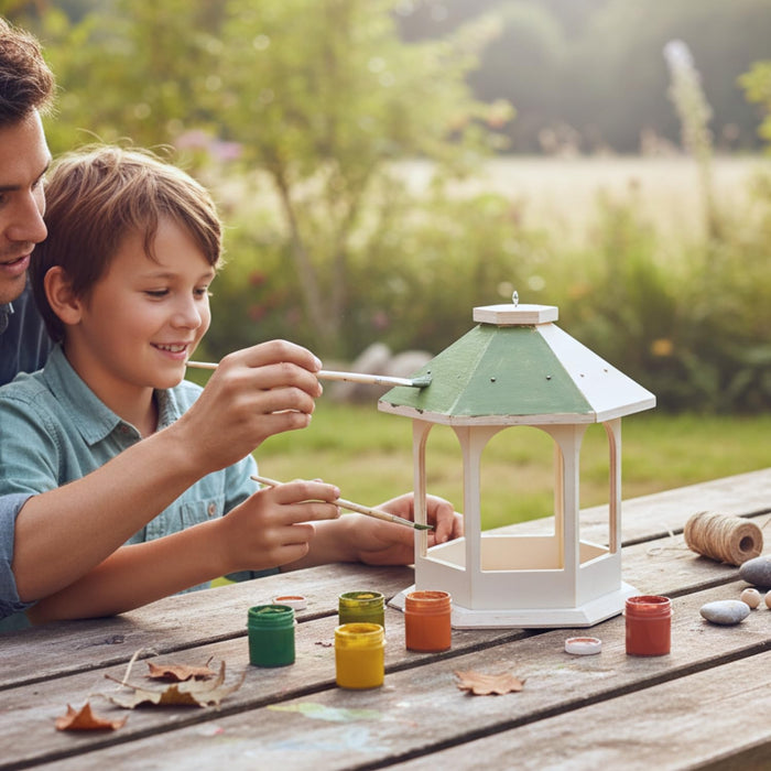 Fun Express DIY Unfinished Wood Gazebo Bird Feeders - Makes 2