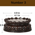 GOLDY&WENDY Chinese Wooden Rosewood Lotus Base Guanyin Buddha Statue Sculpture Pedestal Craft Display Stand