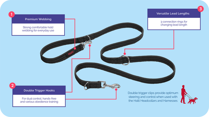 Halti | Dog Training | Double Clip Control Lead