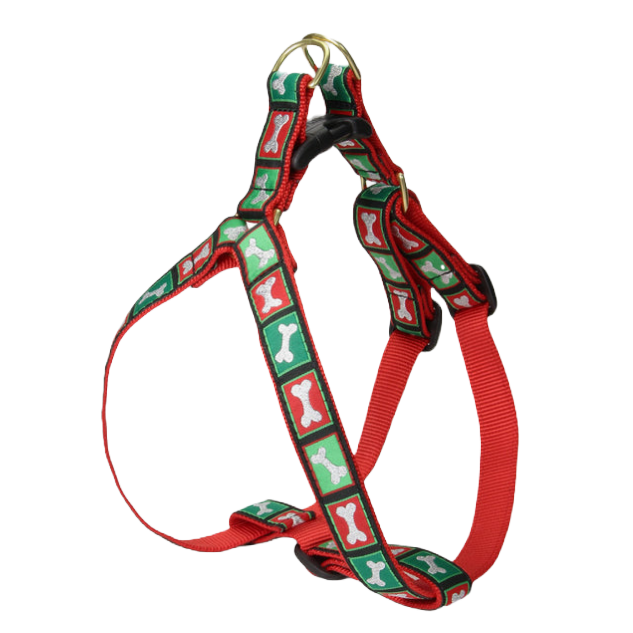 CHRISTMAS-BONES-DOG-HARNESS