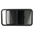 HECASA RV Window Teardrop Horizontal Sliding 42inW x 22inH, Tempered Glass, Powder Coated Black, Model MO-5414, 1PC